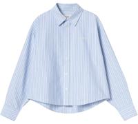 Carhartt WIP - Chemise ample en coton - W' L/S Kanan Shirt Kanan Stripe Bleach pour Femme en Coton - Taille M - Bleu Bleu M