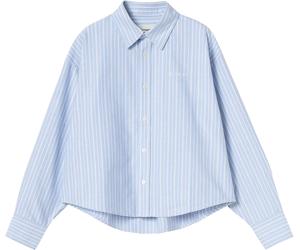 Carhartt WIP - Chemise ample en coton - W' L/S Kanan Shirt Kanan Stripe Bleach en Coton - Taille M - Bleu Bleu M