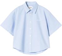 Carhartt WIP - Chemise courte en coton - W' S/S Kaia Shirt Bleach White pour Femme en Coton - Taille L - Bleu Bleu L