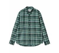 Carhartt WIP - Chemise en coton - L/S Fendrick Shirt Fendrick Check Deep Lagoon en Coton - Taille L - Bleu Bleu L