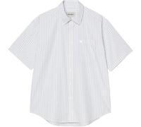 Carhartt WIP - Chemise en popeline de coton - S/S Keene Shirt Keene Stripe White en Coton - Taille M - Blanc Blanc M