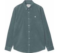 Carhartt WIP - Chemise en velours côtelé - L/S Madison Fine Cord Shirt Cozy Blue / Wax pour Homme en Coton - Taille M - Bleu Bleu M