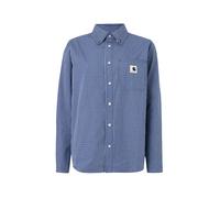 Carhartt WIP Chemisier 'Groff' bleu roi / bleu clair / noir / blanc, Taille XS
