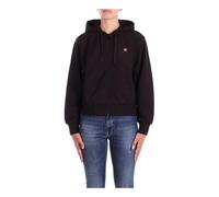 Carhartt Wip, Femme, Sweatshirts et sweats à capuche, Noir, Taille: 42 FR Sweat à Capuche Noir Logo Fermeture Éclair Poches