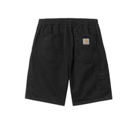 Carhartt Wip Flint courte coton large jambe avec la taille elastique - Noir vetement teint BLACK XS