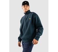 Carhartt WIP Half Zip American Script Half-Zip Sweat bleu