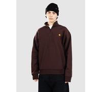 Carhartt WIP Half Zip American Script Half-Zip Sweat marron