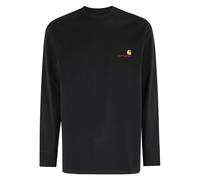Carhartt Wip, Homme, Tops, Noir, Taille: M American Script Longsleeve T-Shirt