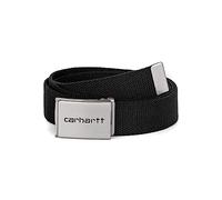 Carhartt WIP Clip Buckle Belt Chrome Noir - Ceinture En Tissu Avec Boucle À Clip