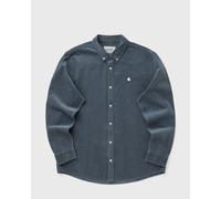 Carhartt WIP - Chemise en velours côtelé - L/S Madison Fine Cord Shirt Cozy Blue / Wax pour Homme en Coton - Taille S - Bleu Bleu S