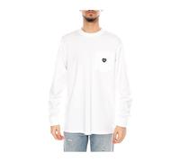Carhartt Wip - L/S Pocket Heart T-Shirt - Homme - Tops - Blanc - Taille: L