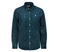 Carhartt WIP Madison Cord Shirt Duck Blue - Chemise En Corde À Manches Longues