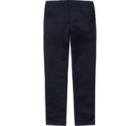 Carhartt WIP - Pantalon chino - Sid Pant Stretch Twill Dark Navy Rinsed pour Homme en Coton - Taille 43 FR Navy 43 FR