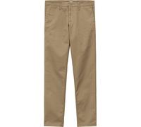 Carhartt WIP - Pantalon chino - Sid Pant Stretch Twill Leather Rinsed pour Homme en Coton - Taille 43 FR - Beige Beige 43 FR