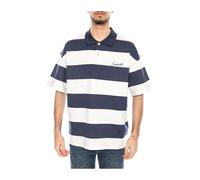 Carhartt Wip - Polo à Manches Courtes Delray Stripe - Homme - Tops - Bleu - Taille: XL