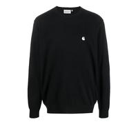 Carhartt Wip - Pull en mélange de laine noir avec logo - Homme - Pulls - Noir - Taille: S