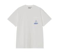 Carhartt Wip - S/S Pond Corps Pocket T-Shirt - Homme - Tops - Blanc - Taille: M