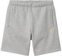Carhartt WIP - Short en coton - Chase Sweat Short Grey Heather / Gold pour Homme en Coton - Taille M - Gris Gris M