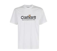 Carhartt Wip - SS Label T-shirt - Homme - Tops - Blanc - Taille: L