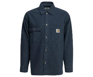 Carhartt wip surchemise homme bleu en velours de coton - L