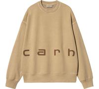 Carhartt WIP - Sweat à col rond - Felt Script Sweat Peanut / Tobacco Garment Dyed en Coton - Taille XS - Beige Beige XS