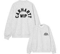 Carhartt WIP - Sweat forme ballon - Arch Script Sweat Ash Heather Dark Navy Stone Washed pour Homme en Coton - Taille L Navy L