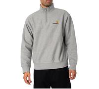 Carhartt WIP - Sweat-shirt à demi-fermeture éclair American Script - Homme - Gris M