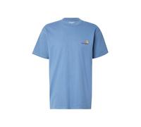 Carhartt WIP T-Shirt 'American Script' bleu clair / jaune / rouge foncé, Taille XXL