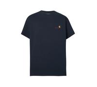 Carhartt WIP T-Shirt 'American Script' bleu marine / jaune foncé / rouge foncé, Taille S