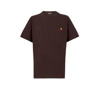 Carhartt Wip - American Script T-Shirt - Homme - Tops - Brun - Taille: S