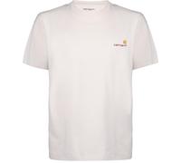 Carhartt WIP T-Shirt 'American Script' sable / blanc naturel, Taille L