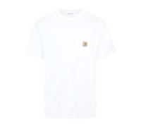 Carhartt Wip - T-shirt Blanc en Coton avec Poche - Homme - Tops - Blanc - Taille: L