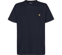 Carhartt WIP T-Shirt 'Chase' bleu nuit / orange, Taille M