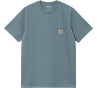 Carhartt WIP - T-shirt en coton avec poche poitrine - S/S Pocket T-Shirt Velvet Blue pour Homme en Coton - Taille M - Bleu Bleu M