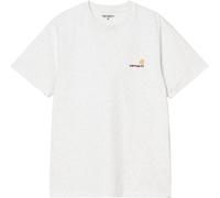Carhartt WIP - T-shirt en coton biologique - S/S American Script T-Shirt Ash Heather en Coton - Taille S - Gris Gris S