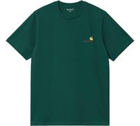 Carhartt WIP - T-shirt en coton biologique - S/S American Script T-Shirt Dark Fir en Coton - Taille XL - Vert Vert XL