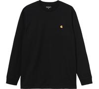 Carhartt WIP - T-shirt en coton - L/S Chase T-Shirt Black Gold - Taille L - Noir Noir L