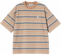 Carhartt WIP T-Shirt 'Zane' bleu nuit / bleu pastel / noisette / blanc, Taille M