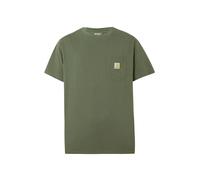Carhartt WIP - T-shirt en coton avec poche poitrine - S/S Pocket T-Shirt Leaf pour Homme en Coton - Taille M - Kaki Kaki M