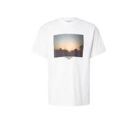 Carhartt WIP T-Shirt 'Warm Views' azur / orange clair / noir / blanc, Taille L