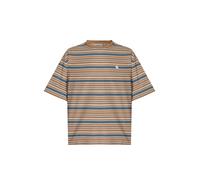 Carhartt WIP T-Shirt 'Zane' bleu nuit / bleu pastel / noisette / blanc, Taille XXL