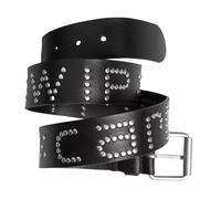 Carhartt Wip, unisex, Accessoires, Noir, Taille: M Ceinture Élégante Script Studs Noir Argent