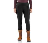 Carhartt Women's Force Fitted Heavyweight Lined Legging, Black, 1X Plus