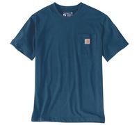 Carhartt K87 Pocket S/S Shirt Utilitaire de Travail, Bleu océan, XS Hommes