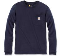 Carhartt Workwear T-shirt à manches longues avec poche pour femmes Bleu marine L