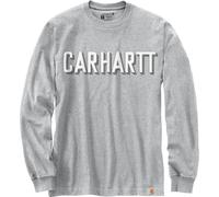 Carhartt Workwear Logo Chemise à manches longues, Gris clair, Taille L