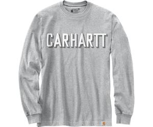 Carhartt Workwear Logo Chemise à manches longues, Gris clair, Taille S