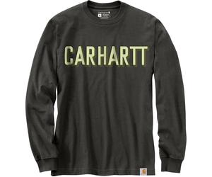 Carhartt Workwear Logo, manche longue XL Gris Foncé/Vert Clair Gris Foncé/Vert Clair