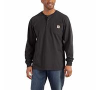 Carhartt Workwear Long Sleeve Henley Pocket T-Shirt Utilitaire de Travail, Black, Small Homme
