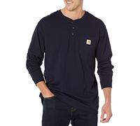 Carhartt Henley Pocket, manche longue S Bleu Foncé Bleu Foncé